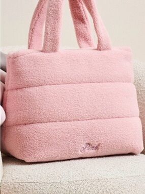 PINK Victoria's Secret Plush Quilted Pink Tote